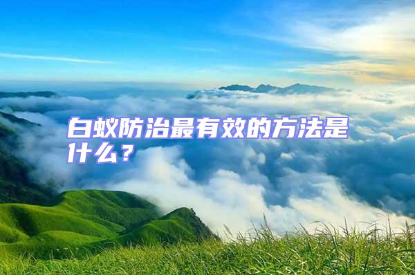 白蟻防治最有效的方法是什么？