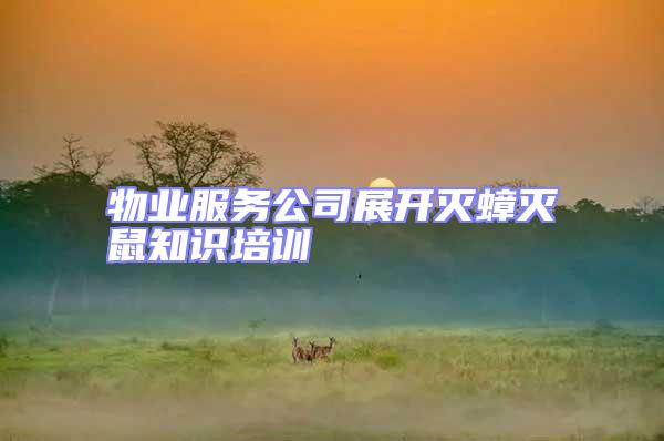 物業(yè)服務(wù)公司展開(kāi)滅蟑滅鼠知識(shí)培訓(xùn)