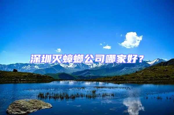 深圳滅蟑螂公司哪家好？