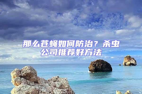 那么蒼蠅如何防治？殺蟲公司推薦好方法