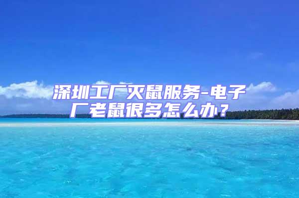深圳工廠滅鼠服務-電子廠老鼠很多怎么辦？