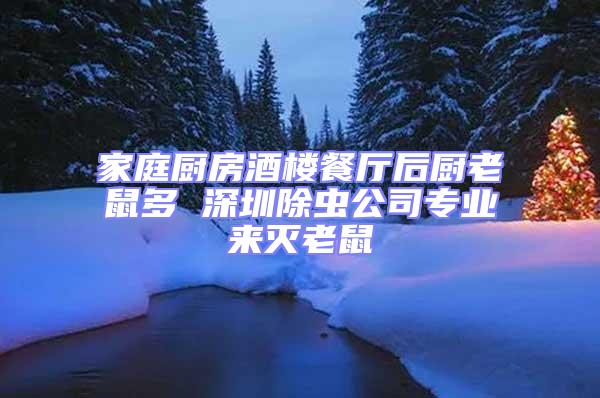 家庭廚房酒樓餐廳后廚老鼠多 深圳除蟲公司專業來滅老鼠