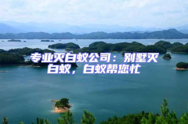 專業滅白蟻公司：別墅滅白蟻，白蟻幫您忙