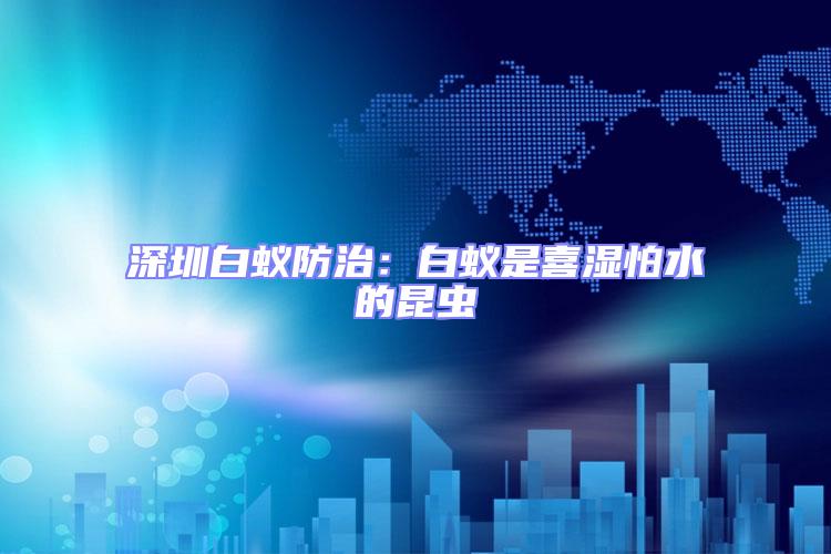 深圳白蟻防治：白蟻是喜濕怕水的昆蟲