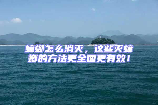 蟑螂怎么消滅，這些滅蟑螂的方法更全面更有效！