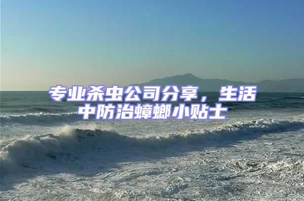 專業(yè)殺蟲公司分享，生活中防治蟑螂小貼士