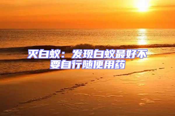 滅白蟻：發(fā)現(xiàn)白蟻?zhàn)詈貌灰孕须S便用藥