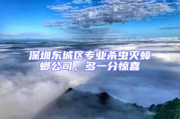 深圳東城區(qū)專業(yè)殺蟲滅蟑螂公司，多一分驚喜