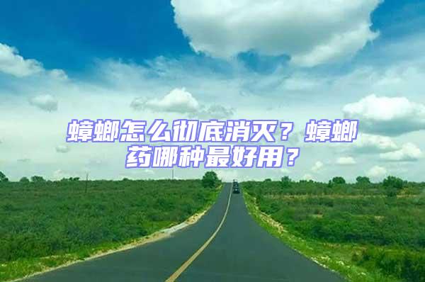 蟑螂怎么徹底消滅？蟑螂藥哪種最好用？