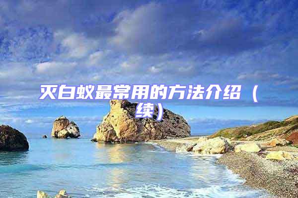 滅白蟻最常用的方法介紹（續）