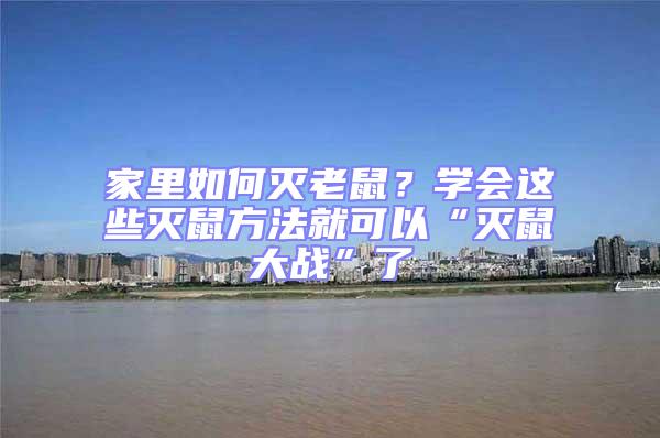 家里如何滅老鼠？學會這些滅鼠方法就可以“滅鼠大戰”了