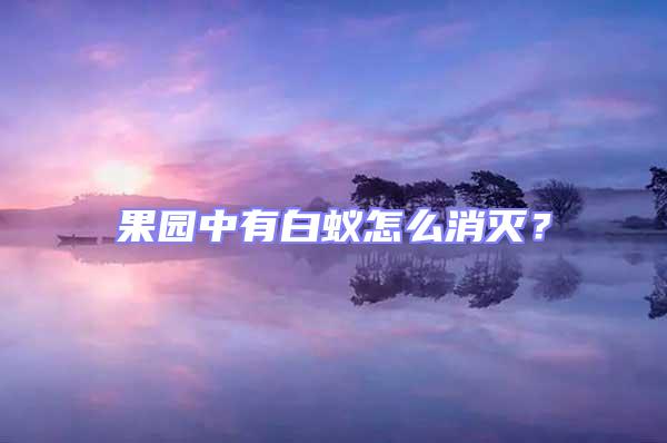 果園中有白蟻怎么消滅？