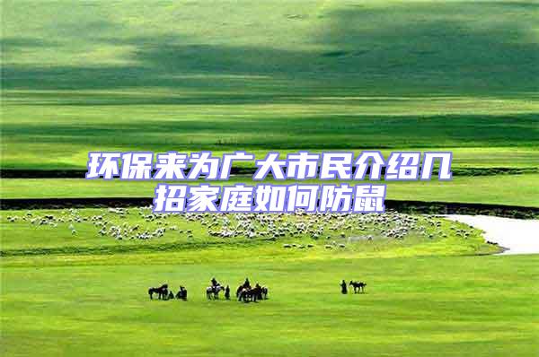 環保來為廣大市民介紹幾招家庭如何防鼠