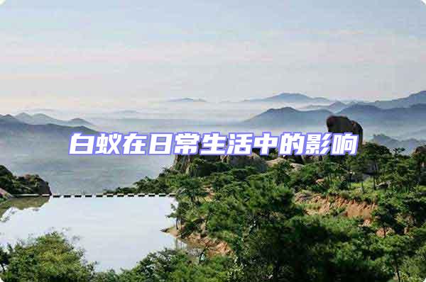 白蟻在日常生活中的影響