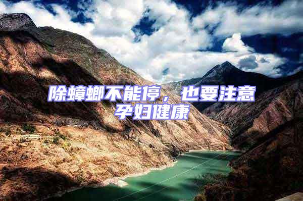 除蟑螂不能停,也要注意孕婦健康