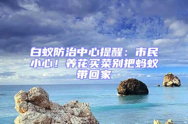 白蟻防治中心提醒:市民小心!養(yǎng)花買(mǎi)菜別把螞蟻帶回家