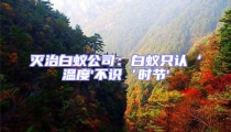 滅治白蟻公司：白蟻只認(rèn)‘溫度'不識‘時節(jié)'