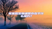 有害微生物通常存在于什么地方？