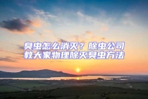 臭蟲(chóng)怎么消滅？除蟲(chóng)公司教大家物理除滅臭蟲(chóng)方法