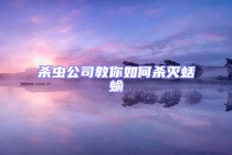 殺蟲公司教你如何殺滅蛞蝓