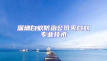 深圳白蟻防治公司滅白蟻專業技術