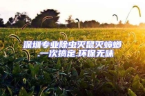 深圳專業(yè)除蟲(chóng)滅鼠滅蟑螂 .一次搞定.環(huán)保無(wú)味