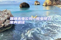 深圳殺蟲公司--蚊蟲侵入室內途徑