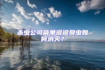 殺蟲公司簡單說說臭蟲如何消滅？